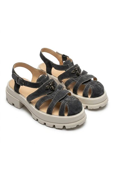 KOLARIS Women's Sandals made of natural Leather - 01 petrol