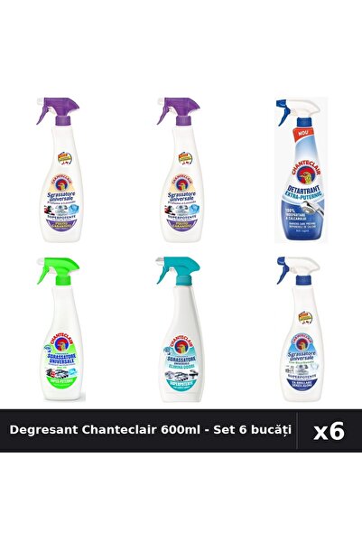Chanteclair Set 6 Degresant Universal 600ml + Detartrant 625ml - Lavanda, Lăm...