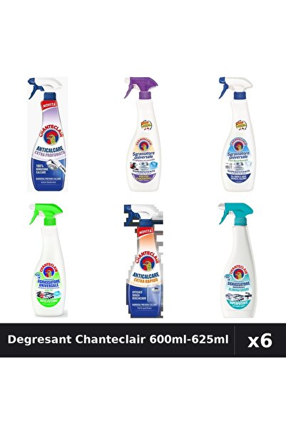 Chanteclair Set 6 Degresant Universal 600ml-625ml - 6 Arome, Anticalcar, Lama...