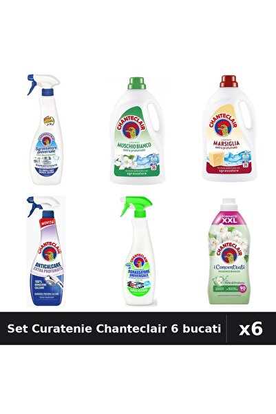Chanteclair Set 6 Curatenie - Degresant, Detergent, Balsam - 600ml, 1575ml, 1...