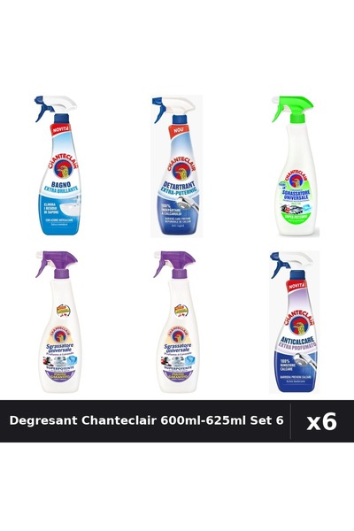 Chanteclair Set 6 Degresant Universal 600ml-625ml - Lavanda, Lămâie, Mosc Alb...