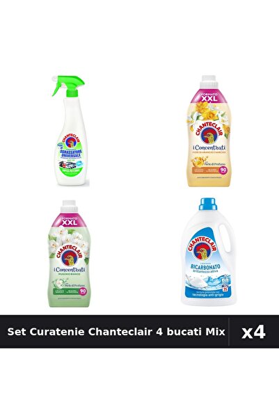 Chanteclair Set 4 Detergent și Balsam Rufe 1575ml-1800ml - Bicarbonat, Flori ...