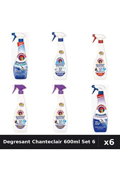 Chanteclair Set 6 Degresant Universal 600ml + Detartrant 625ml - 6 Arome, Cur...
