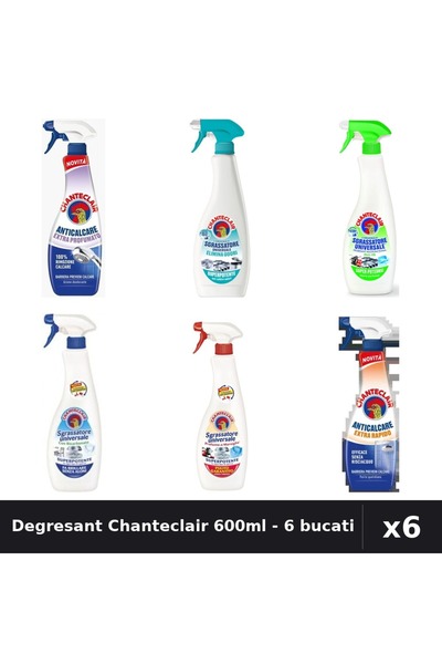 Chanteclair Set 6 Degresant Universal 600ml - 6 Arome Asortate, Curatenie Buc...