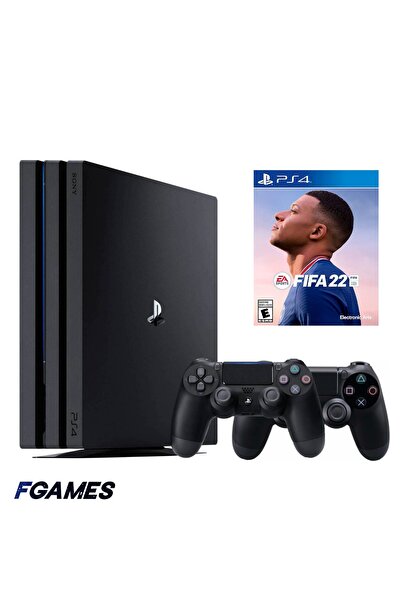 Sony Κονσόλα Playstation 4 Pro Ps4 1tb + Δύο Χειριστήρια + Fifa 22 PlayStatio...