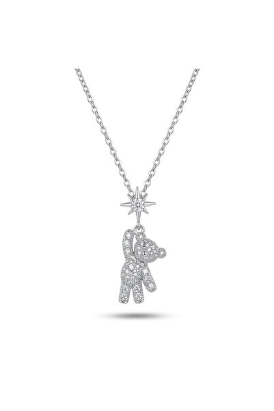 h&b design jewel Hanging Teddy Bear Necklace