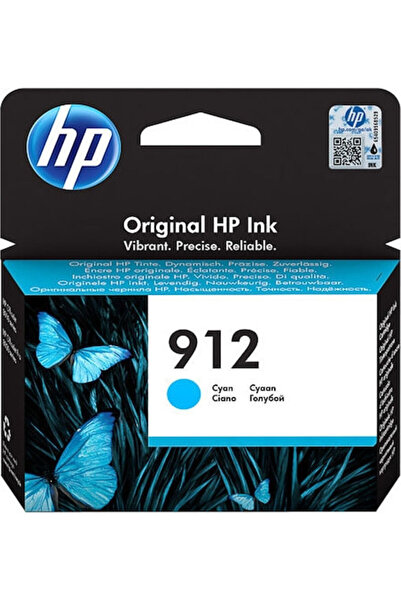 HP 912 Γνήσιο Μελάνι Εκτυπωτή InkJet Κυανό (3YL77AE)