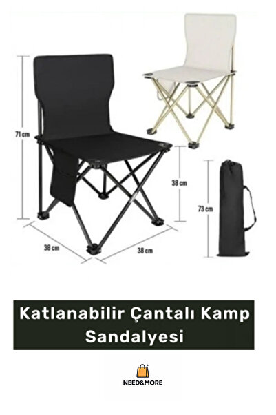NEED&MORE #Katlanabilir Kamp Sandalyesi – Çantalı, Portatif ve Konforlu Tasarım