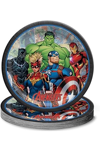 AMSCAN Round Paper Plates with Marvel Avengers Powers Unite Design - 8 Pieces...
