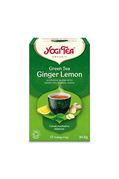 Yogi Tea Ceai verde organic, Ghimbir și Lămâie, 17 pliculețe de ceai, 30.6g