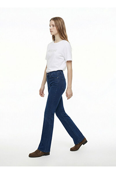 Mustang Lacivert Kadın Flare Yıkamalı Denim Pantolon GEORGIA SKINNY FLARE72