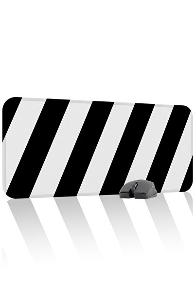 mousepad bastir Black White 70X30 XL Fan Gaming Player Mouse Pad Non-Slip Bas...