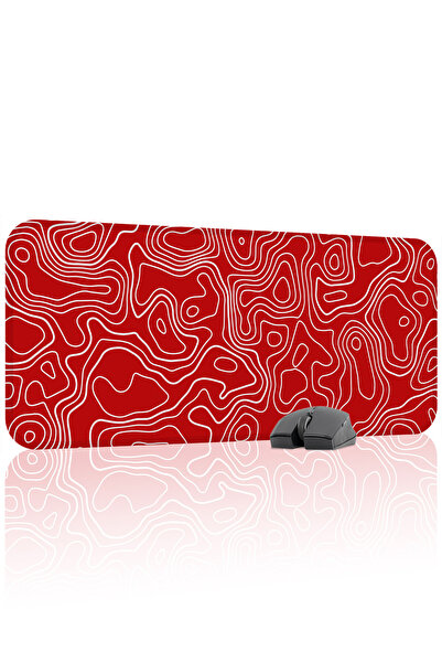mousepad bastir Κόκκινο Λευκό 70x30 XL Fan Gaming Mouse Pad Αντιολισθητική βά...
