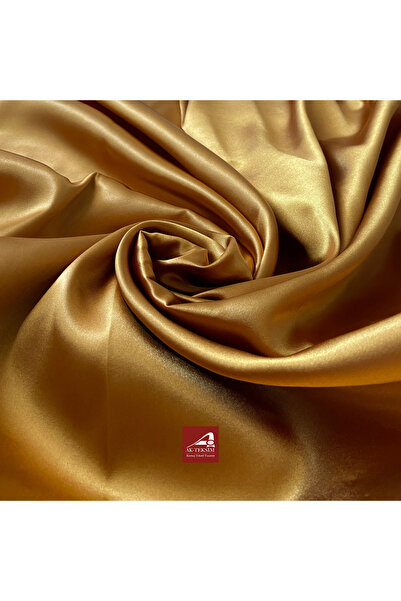 Ak-teksim Kumaş Tekstil Tasarım Gold Saten Kumaş 150cm En (İthal Saten) Abiye...