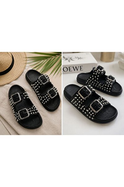 mikam New Season Stylish Slippers with Stone Accents Are Suitable for Both Da...