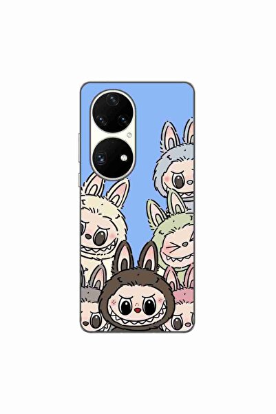OEM Husa compatibila cu Huawei P50 Pro Silicon Gel Tpu Model Labubu Pattern Blue