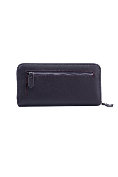 Posete Fagaras Luana Leather Wallet - Dark Purple, Genuine Leather Wallet , W...