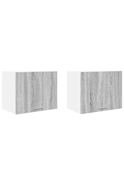vidaxl Wall cabinet with 2 doors Sonoma Grey and White 50 x 31 x 40 cm