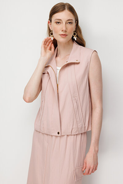 Ekol High Collar Vest with Zipper Pocket-1232