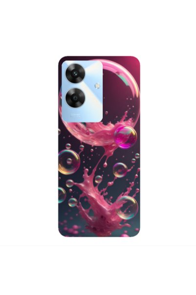 Other Realme Note 60 Pink balloon Transparent Silicone TPU Θήκη