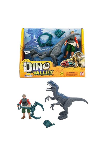 Genel Markalar Dino Valley Figürlü Oyun Seti - Gri Dinozor