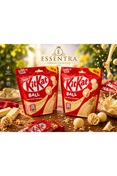 Essentra Home Nestlé KitKat Ball White Chocolate Beyaz Çikolata Kaplı Gofret ...