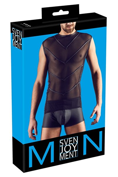 Svenjoyment Men's Lingerie – Men's Shirt S Black, S – Very stretchy
