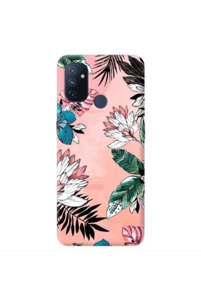 Other Oneplus Nord 100 Tropical flowers Transparent Silicone TPU Θήκη