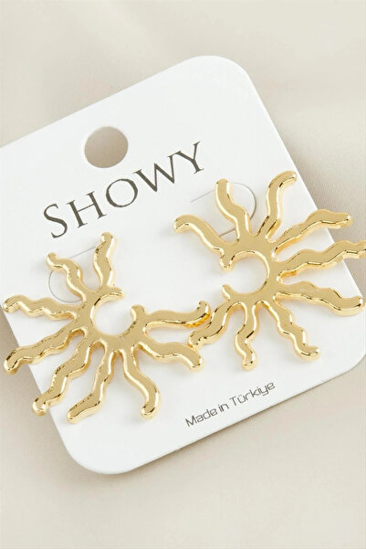Marsilyan Nvdn- Güneş New Season Metal Earrings Iegrs-Nvdn1