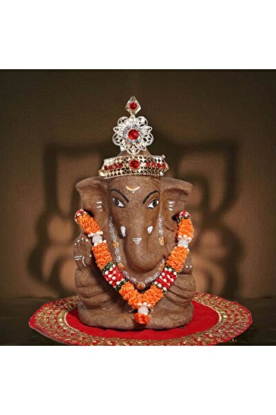 Weswadesi eco friendly Ganpati Murti with Pooja Kit – Gomay Ganesha Idol