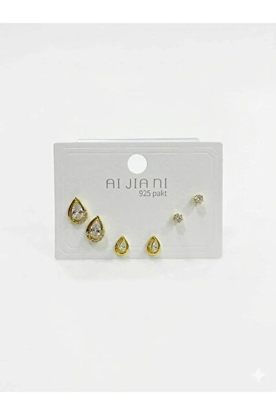 Marsilyan Nvdn- Ieg - Six-Piece Earrings with Stone Water Drop Detail Iegrs-N...