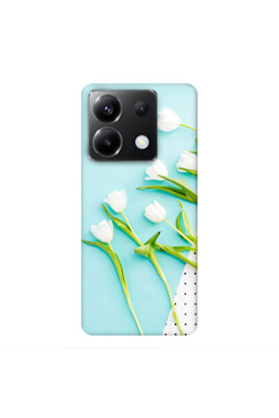 Other Xiaomi Poco X6 5G White Tulips Transparent Silicone TPU Θήκη