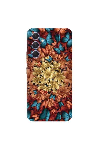 Other Samsung A35 Blue butterflies Transparent Silicone TPU Θήκη