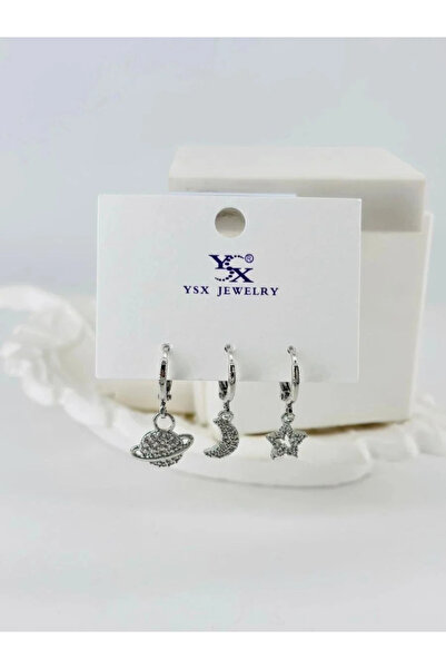 Marsilyan Nvdn- Ieg - Zircon Stone Triple Combination Earrings Iegrs-Nvdn1