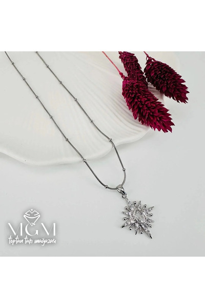 Marsilyan Nvdn- Ieg - Steel Zircon Stone Necklace Iegrs-Nvdn1