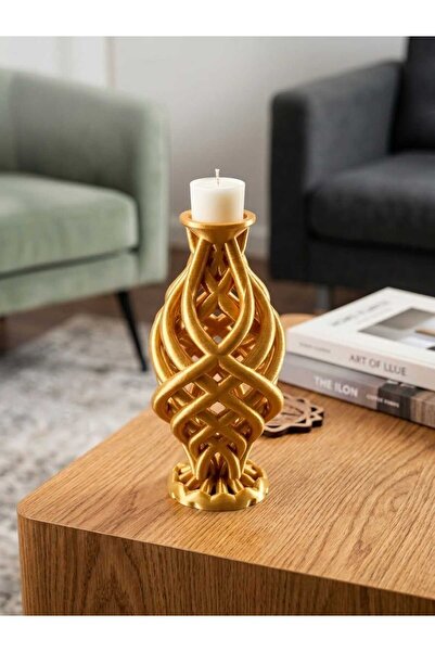 3D Gold Mumluk Şamdan Özel Tasarım