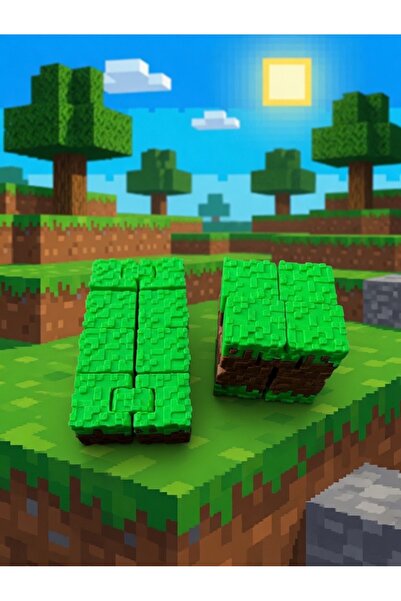 Blondcoo Trend Stres küpü katlaç-infinity cube-özel seri minecfrat çimen detaylı