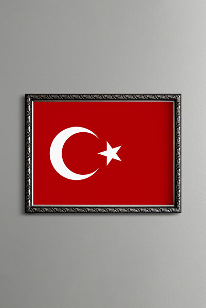 epiqart Turkish Flag - Vintage Patterned Frame - Slim Model