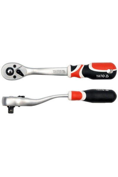 yato Ratchet trainer, YT-0731, curved, length 200mm, 3/8", Cr-V