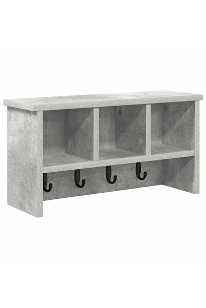 vidaxl Răcător de paltoane montat pe perete Gri beton 50 x 16 x 26 cm