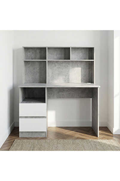 Home Box مكتب دراسة ألفورد باتارا إن إكس تي بدرجتين مع خزانة علوية