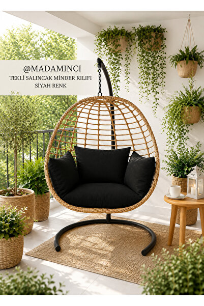 MADAMİNCİ Fermuarlı Tek Kişilik Salıncak Minder Kılıfı ( SADECE KILIF) (SALIN...