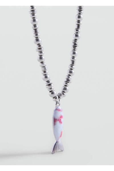 Mango Teen Charm detaylı metal kolye