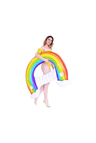 Zet Fotoliu Gonflabil Rainbow 1.07x0.95x0.23m, pentru Piscină, Plajă și Relax...