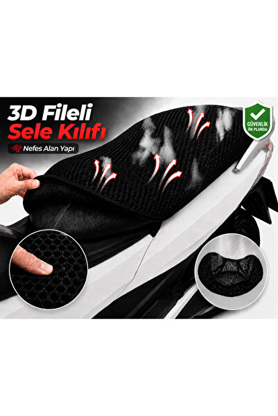 Vi Caro Husa scaun motocicleta Kanuni Seha 125 Husa scaun din plasa 3D Protec...
