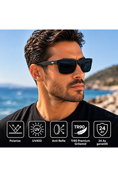 EXELİNE COL 147 Yeni Premium Seri Polarize Erkek Güneş Gözlüğü-Polarize-UV400...
