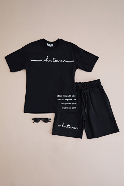 Fulla Moda Text Printed Crew Neck Boys' 2-Piece Set