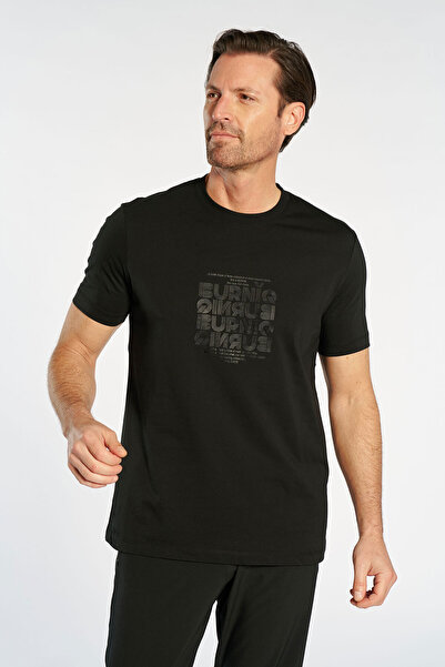 bilcee Men's Black Cotton Premium T-Shirt 4880