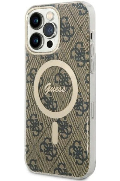 Guess MagSafe Πίσω Θήκη Σιλικόνης Καφέ (iPhone 14 Pro Max) Κωδικός: GUHMP14XH...