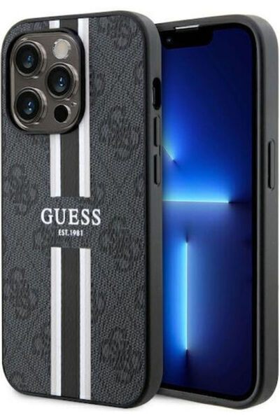 Guess Printed Stripes MagSafe Back Cover Plastic Black (iPhone 14 Pro) Code: ...
